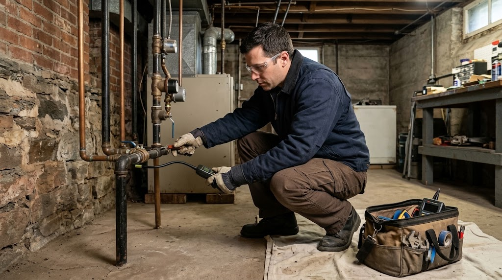 Professional gas piping testing and electronic leak detection in Laurelton Queens