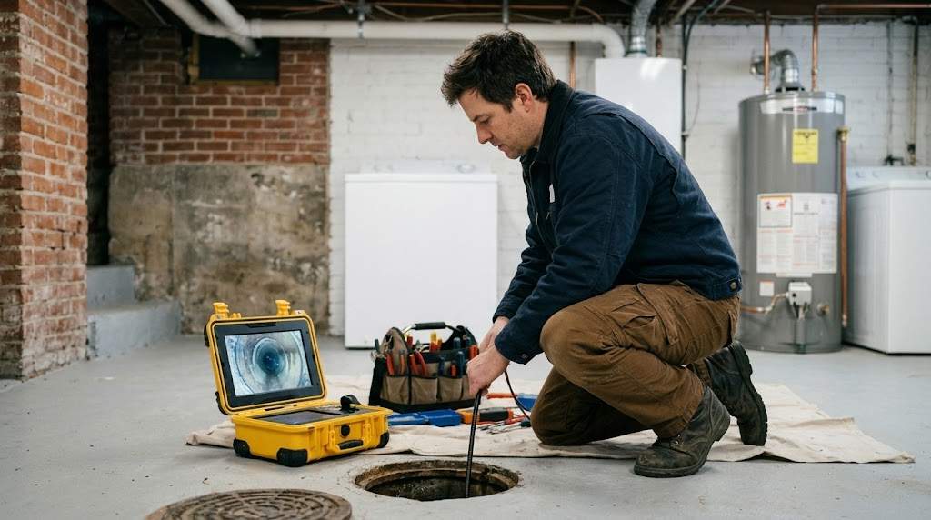 Professional sewer line repair and camera inspection equipment in Laurelton Queens